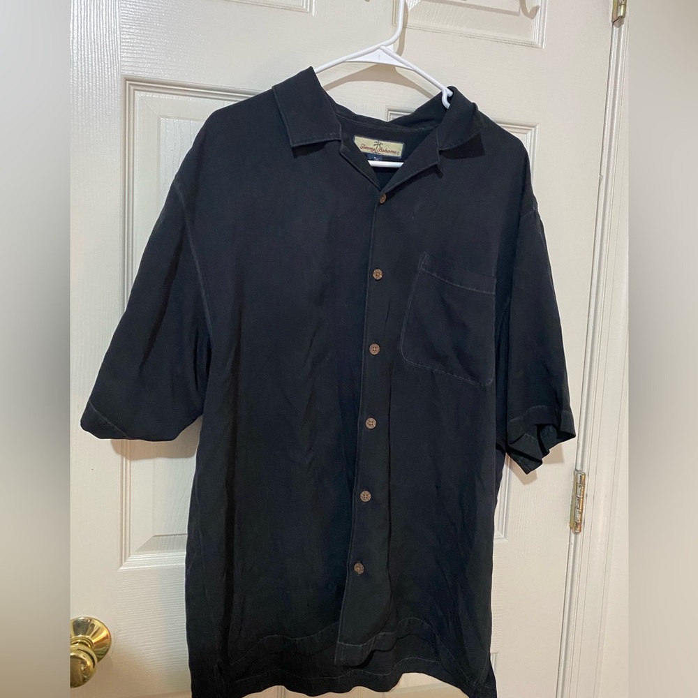 Tommy Bahama Charcoal Silk Shirt